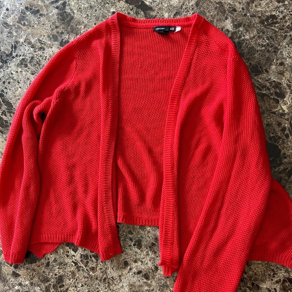 H&M Red/Orange Shrug - Picture 1 of 3